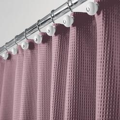 Mdesign Waffle Weave Fabric Shower Curtain Mdesign Waffle Weave Fabric Shower Curtain