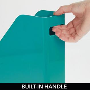 mDesign Plastic File Folder Bin, Office Desktop Organizer, 4 Pack