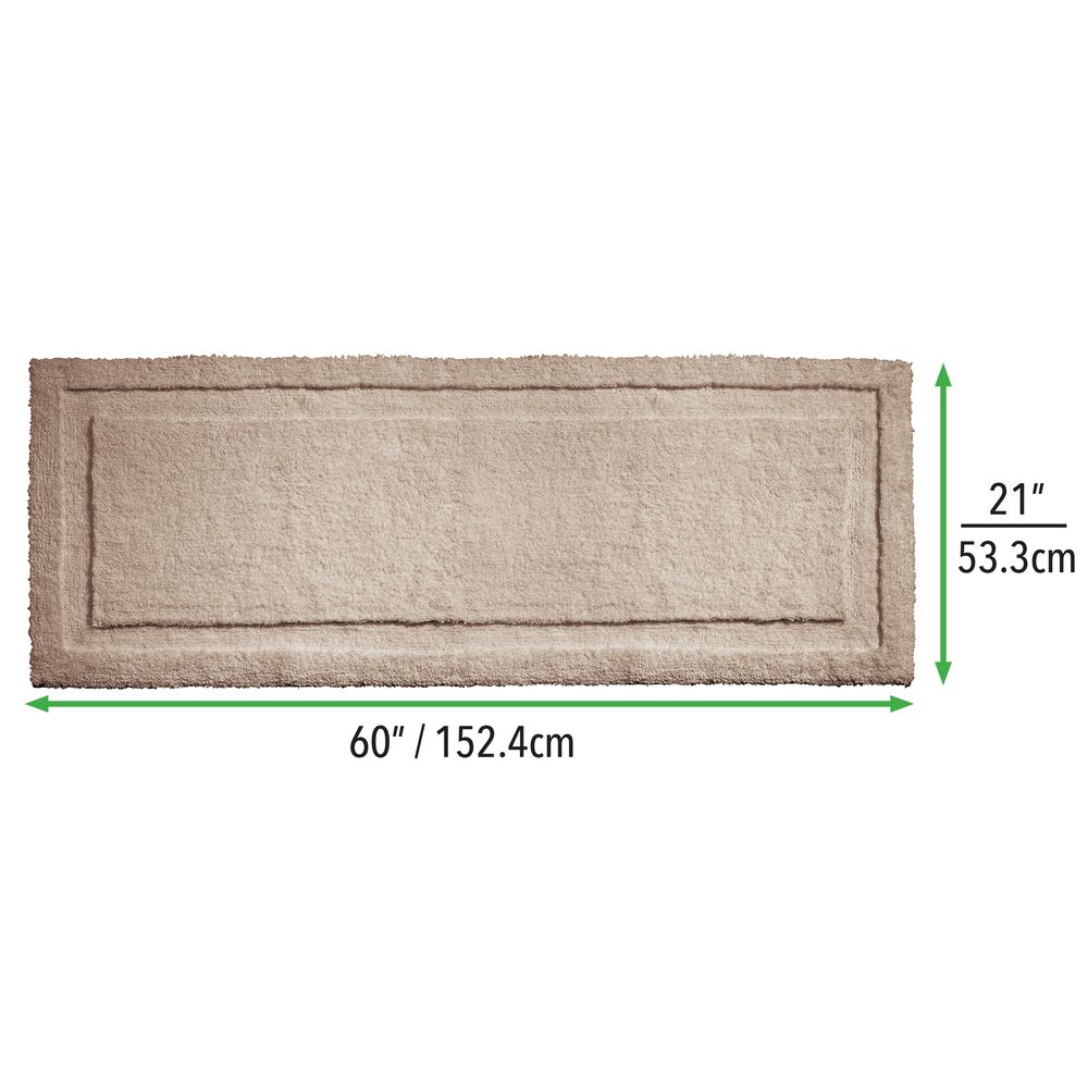 mDesign Soft Microfiber Polyester Rug, Non-Slip Spa Mat/Runner