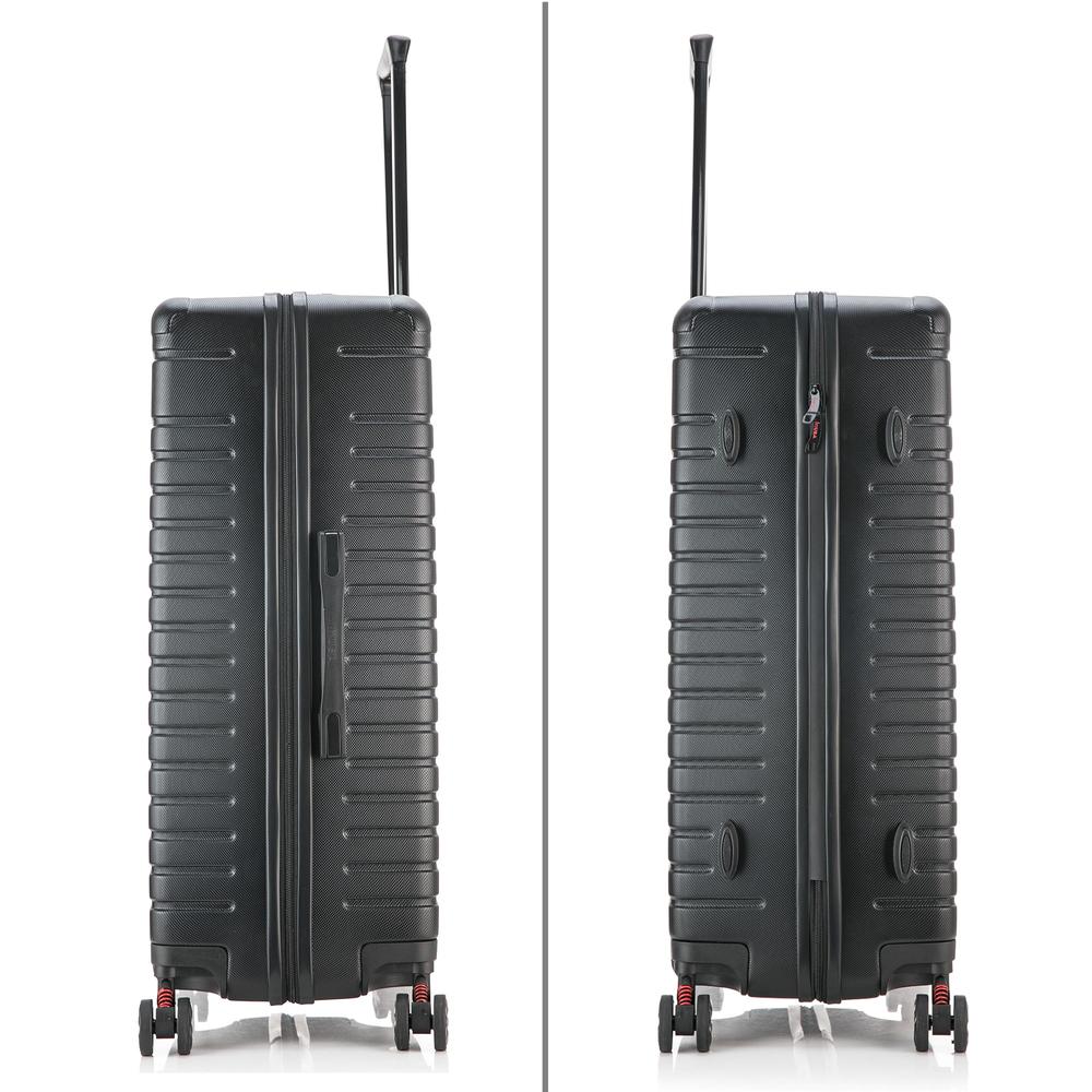 InUSA Deep lightweight hardside spinner 3 piece luggage set  20'',24'', 28'' inch Black