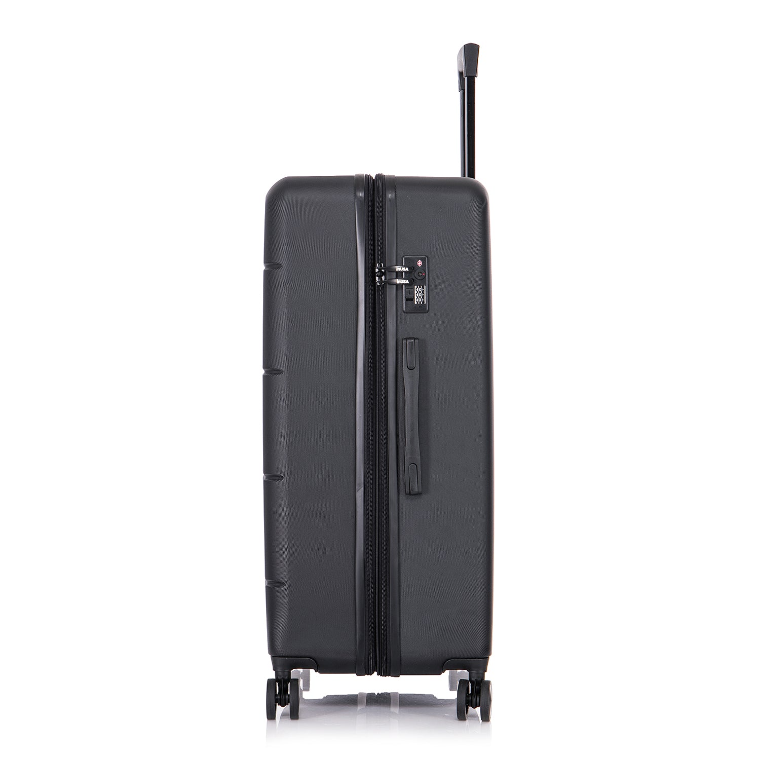 InUSA Elysian Lightweight Hardside Spinner 3 piece luggage set  20'',24'', 28'' inch Black