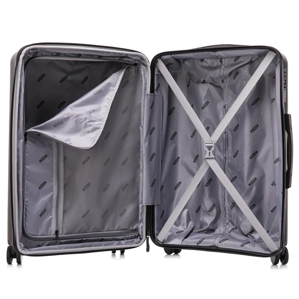 DUKAP Airley Lightweight Hardside Spinner Luggage 20" Carry-On Black