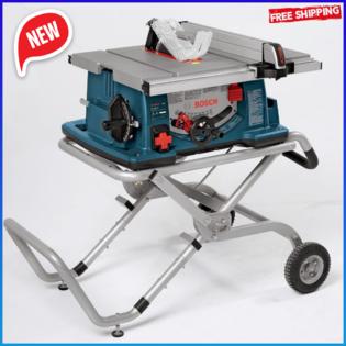 Bosch Portable Folding Gravity Rise Table Heavy Duty Saw Stand With Wheels