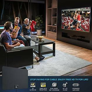 Branded 4K 1080P HD Digital TV Antena Kit Antena de TV con 120 Millas de  Largo Alcance