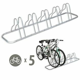 Simple Houseware 5 Bike Floor Parking Rack Storage Stand Holder Organizer Ground Bicycle Mount