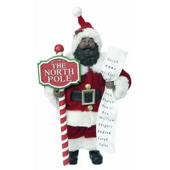 Santa's Workshop 12" Black North Pole Claus