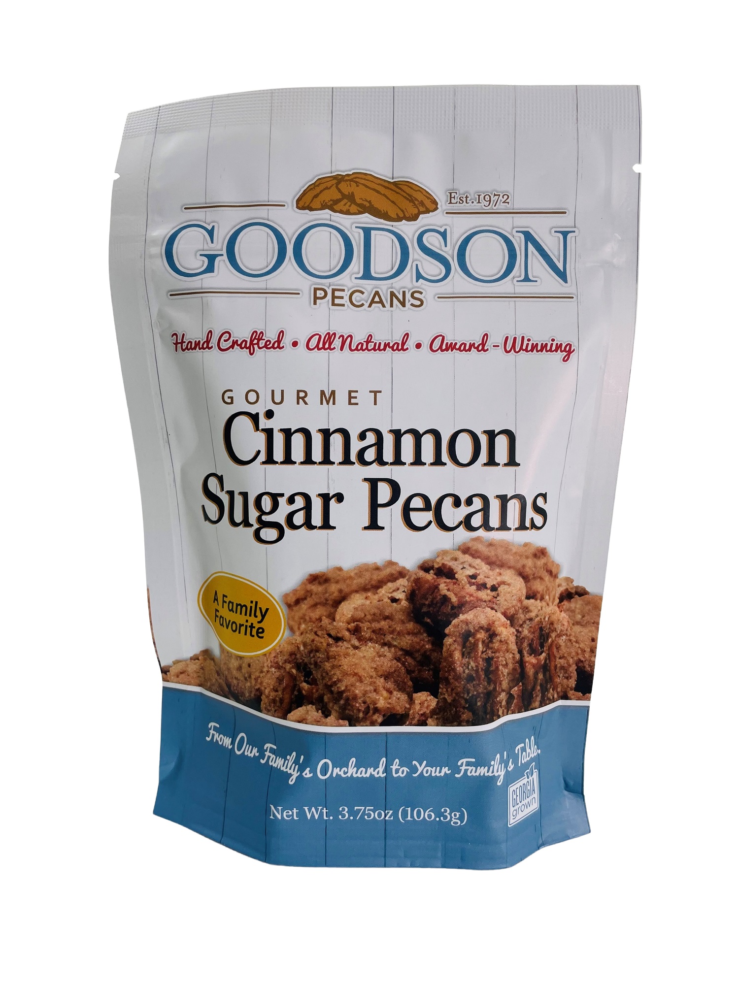 Nuts On The Run Cinnamon Pecans - 3 Pack Of 4oz Bags, Roasted Cinnamon Pecan Praline Snacks