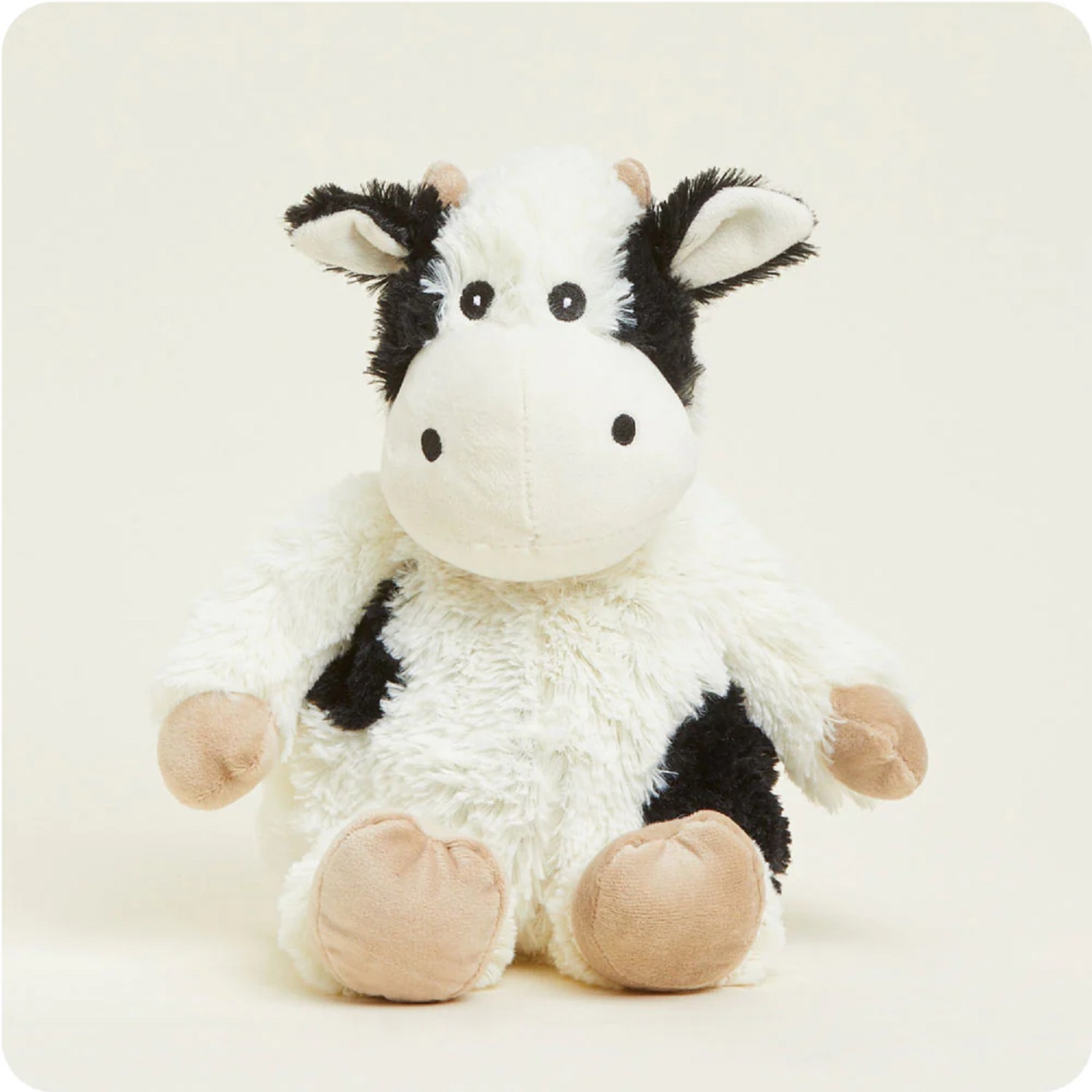 Warmies w warmies black & white cow warmies - cozy plush heatable lavender scented stuffed animal