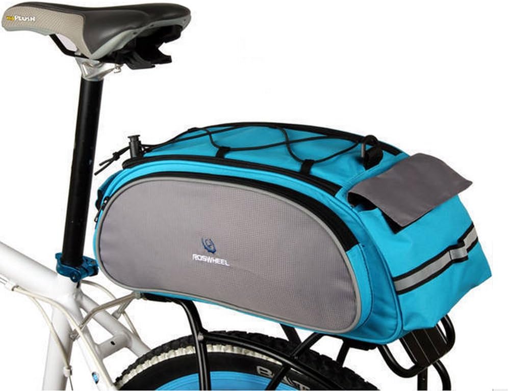Generic Meanhoo Bike Rear Rack Bag For Cycling 1pcs Bicycle Back Seat Saddle Bags Cooler Frame Trunk Pannier Rear Basket Handbag For C