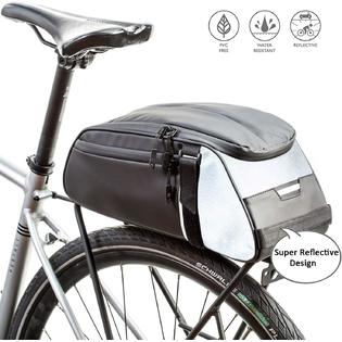 Generic Splendoroute Bike Trunk Bag 8l Reflective Bicycle Rack Bag Waterproof Bike Seat Bag With Shoulder Strap For Cycling