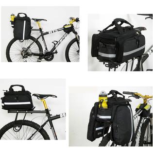 Generic Farway Bike Bag Bicycle Rack Bag Waterproof Bicycle Rear Trunk Bag Shoulder Strap Panniers Bike Accessories With Rain Cover Re