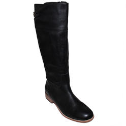 Lands' End Lands End Blakeley Tall Riding Boot, Women's Size 8.5 Wide, Leather, Black $249