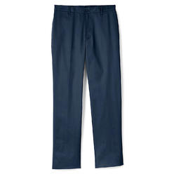 Lands' End Lands End Uniform Boys Size 18, 27" Inseam, Perfect Fit Cotton Chino Pants, Navy