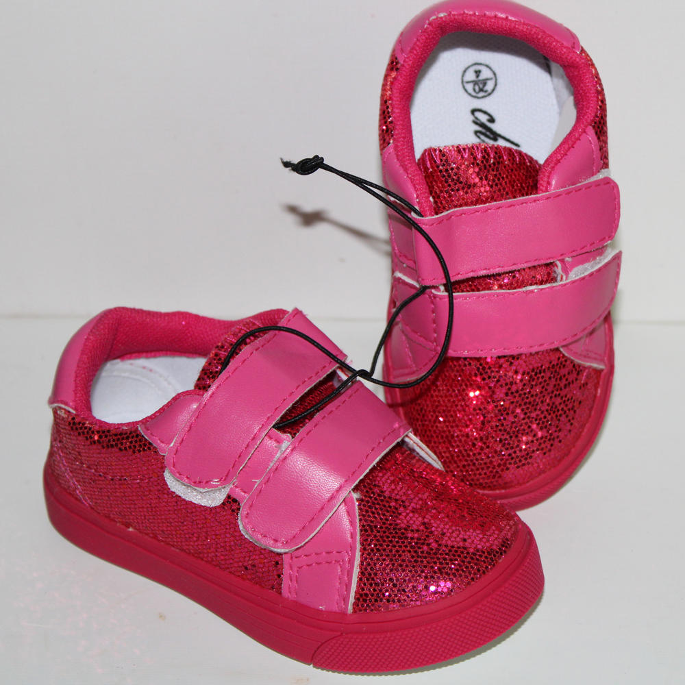 Chulis Footwear Alice Glitter Sneaker Toddler Baby Girls NWOB (Fuchsia, 4)