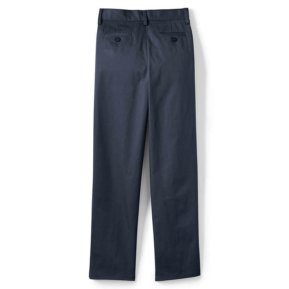 Lands' End Lands End Uniform Young Men's Size 28Wx32L Plain Front Cuffed Chino Pants, Navy