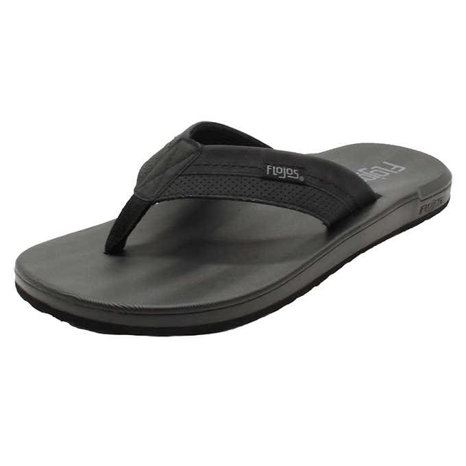 Flojos Men's Size 12, Flip Flop Sandals, Black