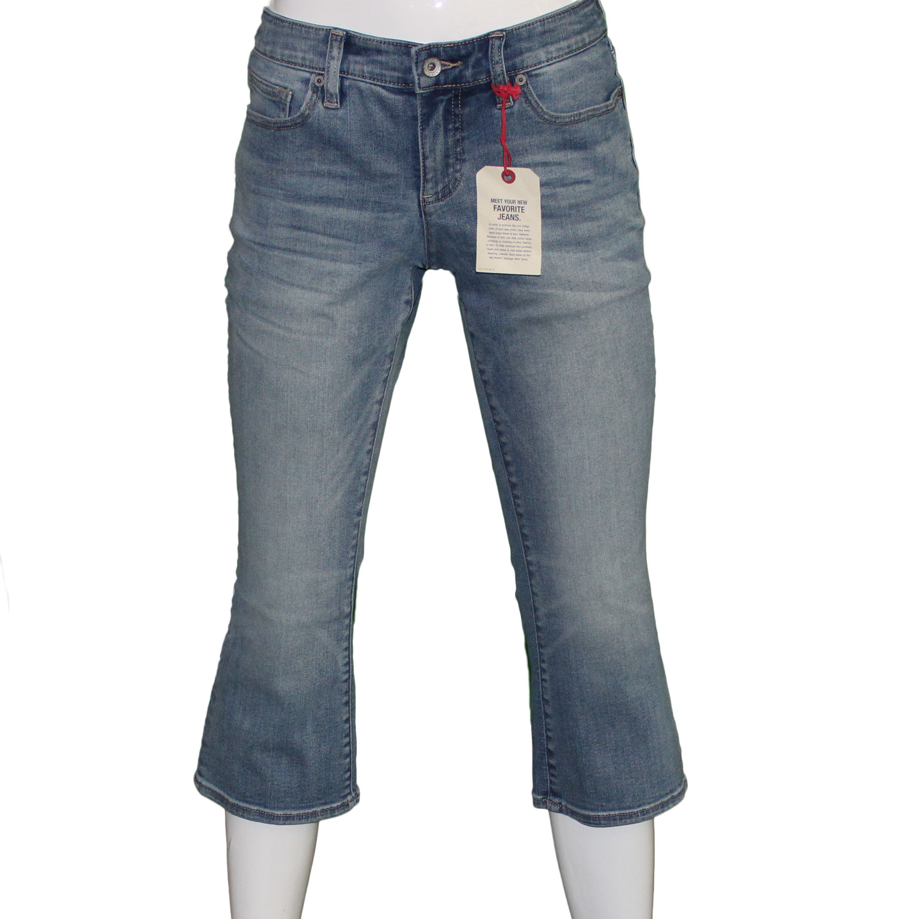Lands' End Lands End Women's Size 2 Petite, Kick Crop Jeans Bayshore Indigo Wash