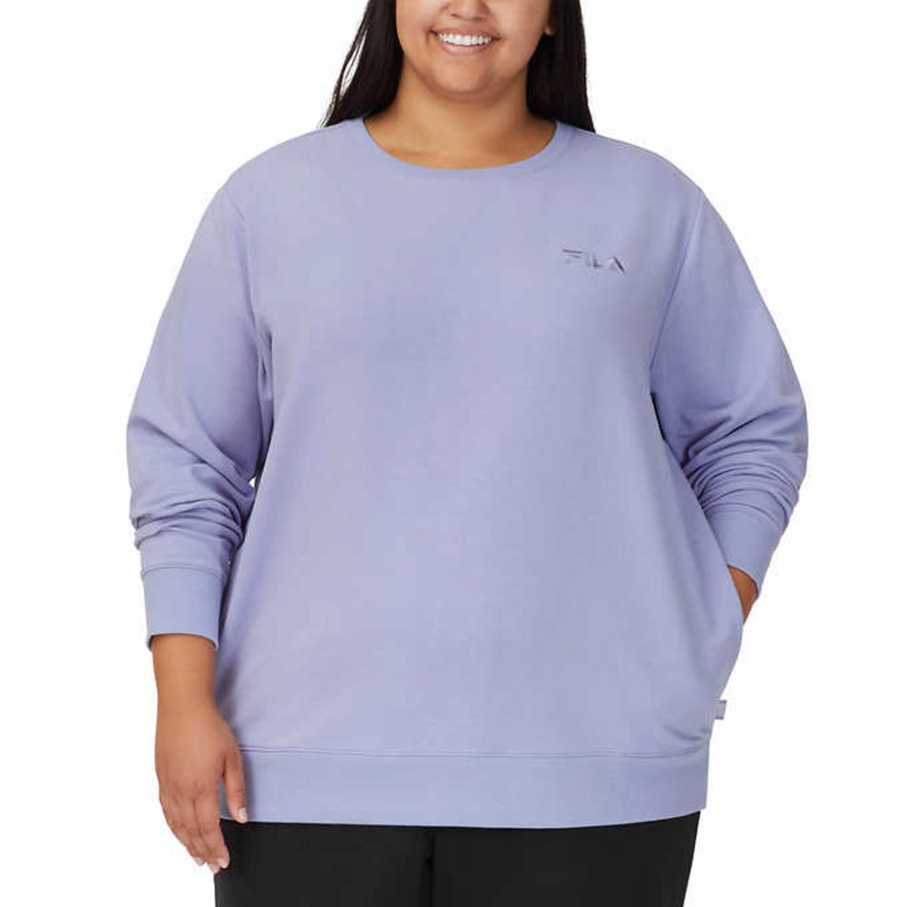 FILA Ladies' Size X-Large French Terry Crewneck Sweatshirt, Purple
