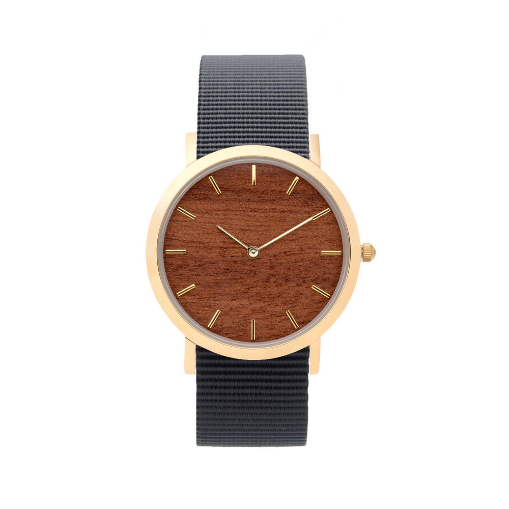 analog watch co. Makore Wood Classic Watch Black Nylon