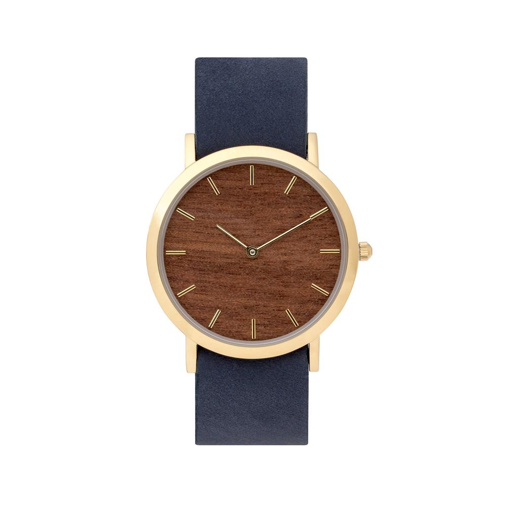 analog watch co. Makore Wood Classic Watch Tan Leather