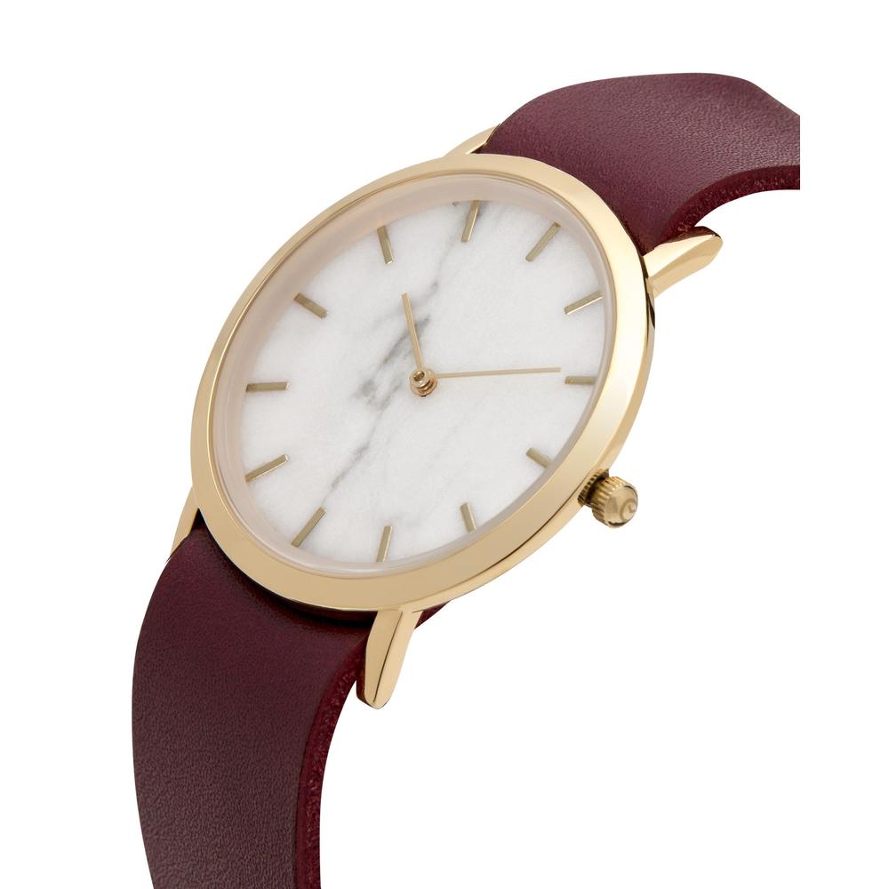 analog watch co. White Marble Classic Watch Black Nylon