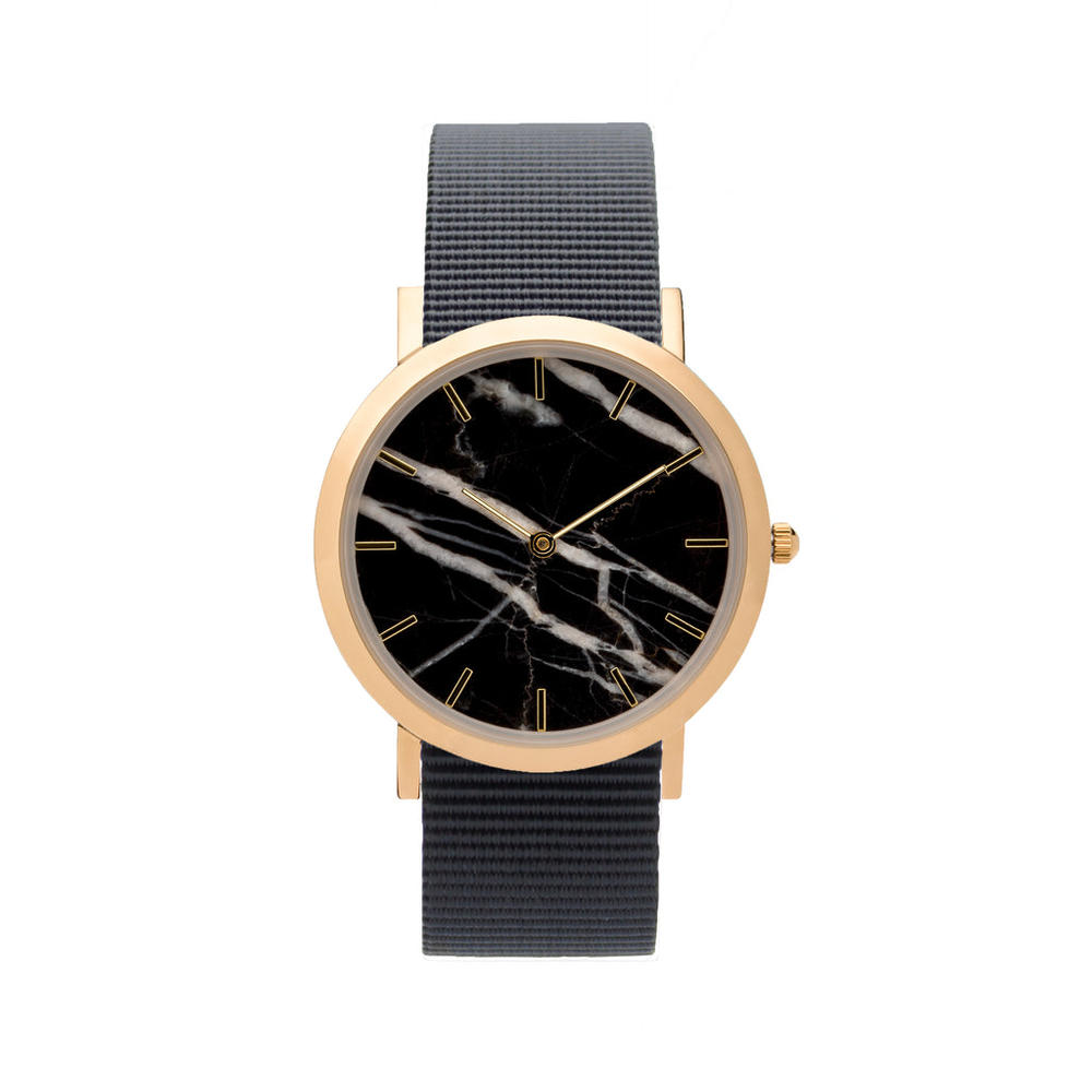 analog watch co. Black Marble Classic Watch Black Nylon