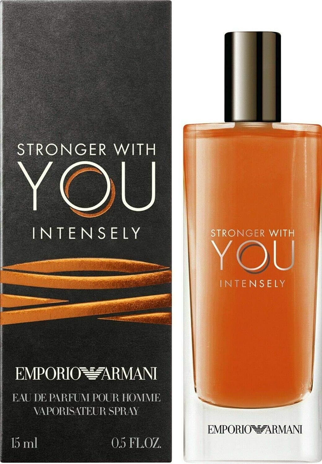 Giorgio Armani Emporio Stronger With You Intensely for Men Eau De Parfum Spray, 15ml /