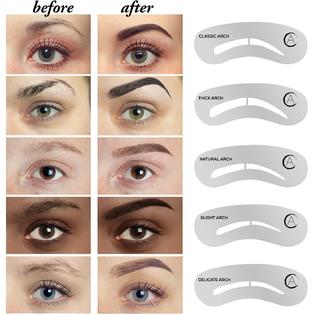Generic Aesthetica Brow Contour Kit - 16-Piece Eyebrow Makeup Palette - 6  Eyebrow Powders, 5 Eyebrow Stencils, Spoolie/Brush Duo, Tweez