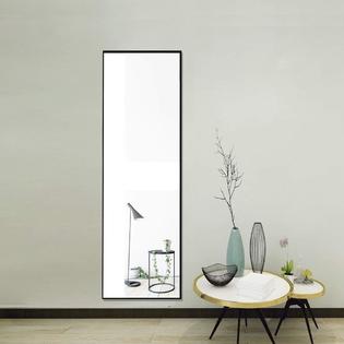 Beauty4u Full Length Mirror Floor Hanging Standing Or Leaning Bedroom Wall Mounted With Black Aluminum Alloy Frame - Wall Mounted Mirror Bedroom