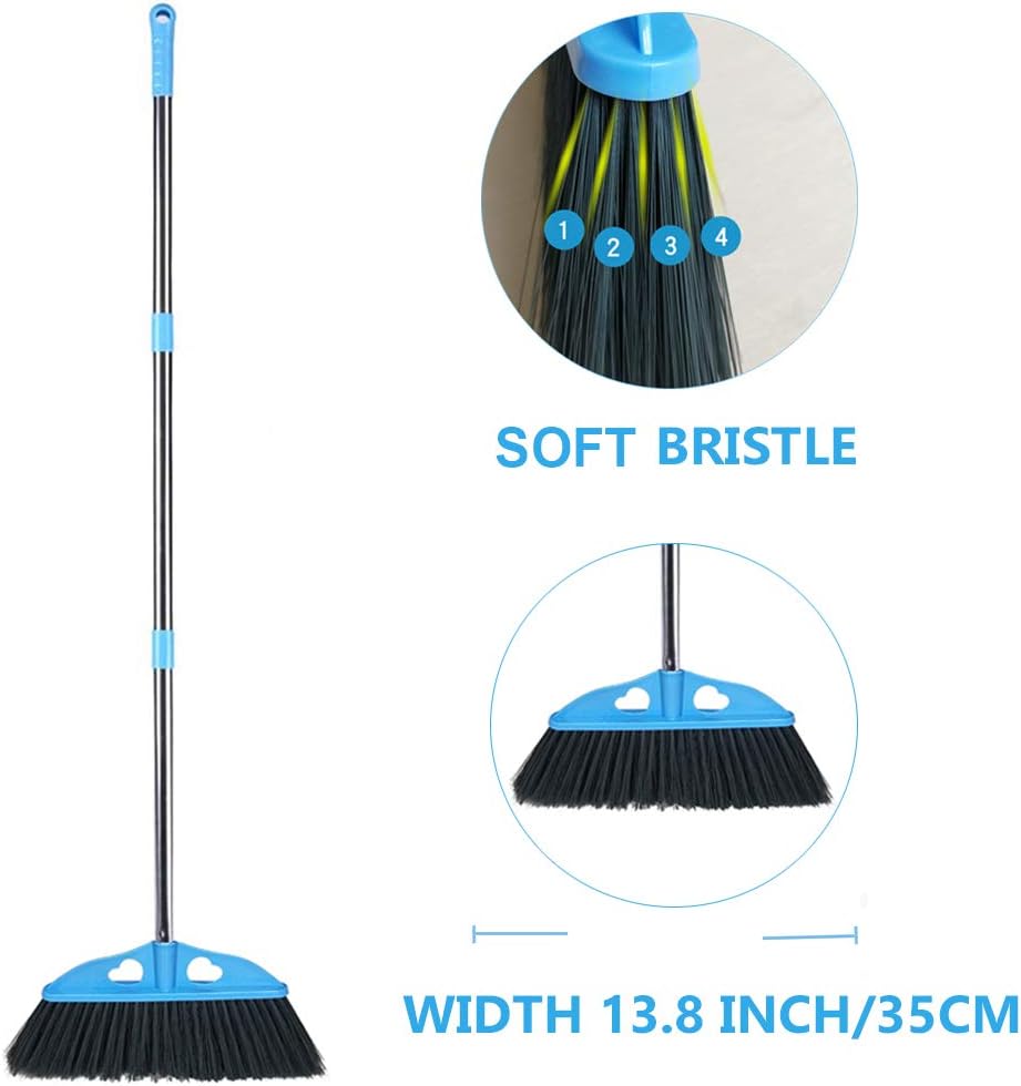 Generic Yonill Indoor Dust Broom With, Soft Bristle Broom Hardwood Floors