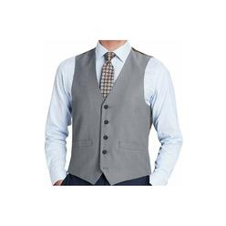 Renoir Mens RENOIR Vest Wool 140 Adjustable ,V-Neck two Pocket Full Lining 508 Lt Gray