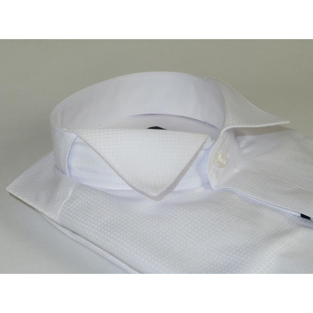 Manschett Men Tux Formal 100% Cotton Shirt MANSCHETT Turkey Slim Fit 303-01 White Wing tip