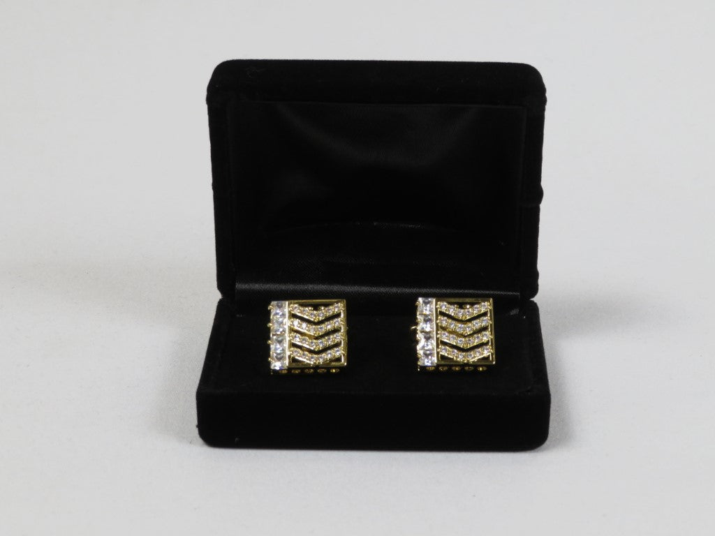 J.Valintin Men's Wear Legend Men's Fashion Cufflinks By J.Valintin Silver/Gold Plated With Crystals JVC-8
