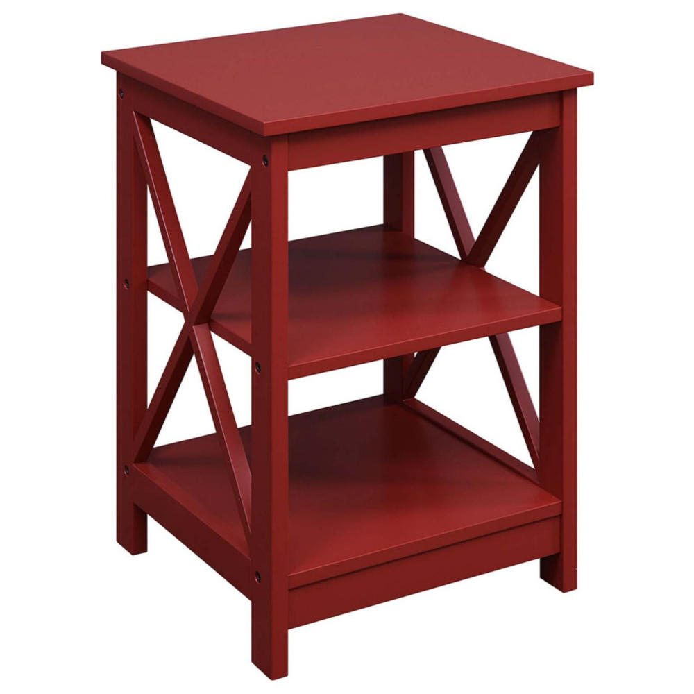 Convenience Concepts Oxford End Table, Cranberry Red