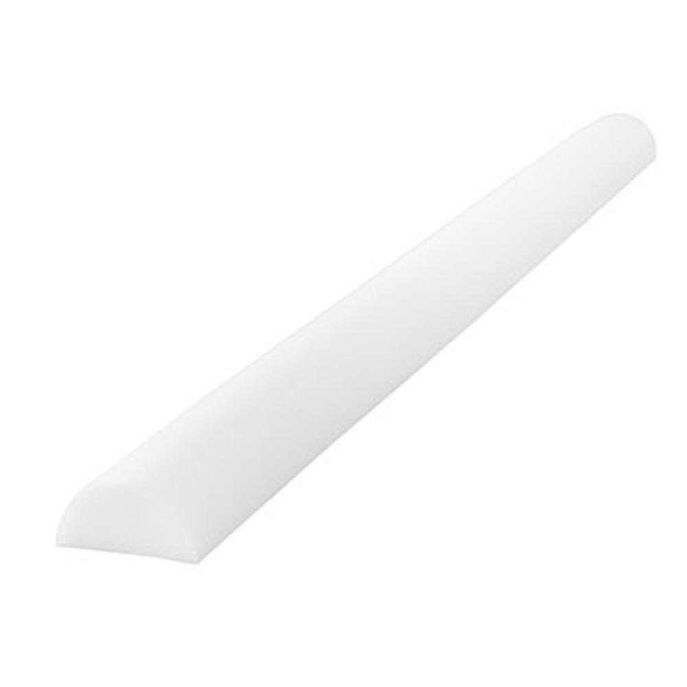 CanDo PE White Foam Roller, 3" X 36" Slim, Half Round