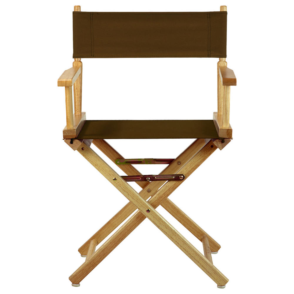 Casual Home 200-00/021-45 Director's Chair Canvas 18" - Classic Height Natural Frame/Brown