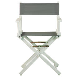 Casual Home 200-01-021-18 18 in. Directors Chair White Frame with Gray Canvas