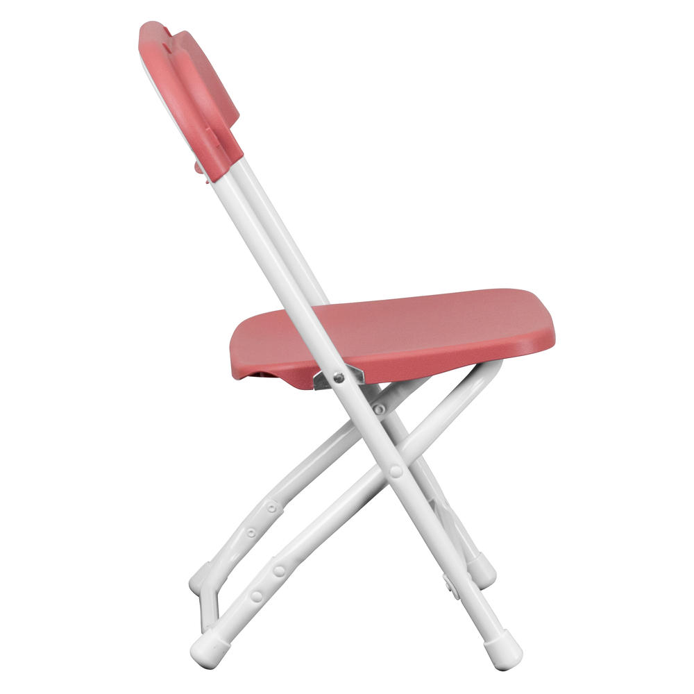 Flash Furniture Kids Burgundy Plastic Folding Chair