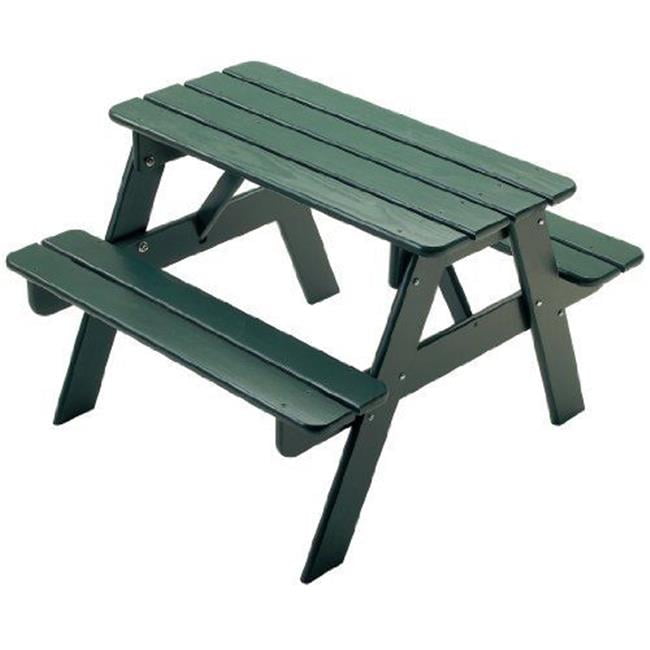 Little Colorado Easy Assembly Kids Picnic Table/for Indoor and Outdoor Use/Handcrafted in The USA (Green)