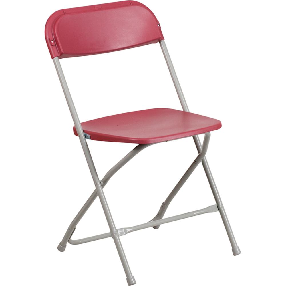 Flash Furniture HERCULES Series 650 lb. Capacity Premium Red Plastic Folding Chair