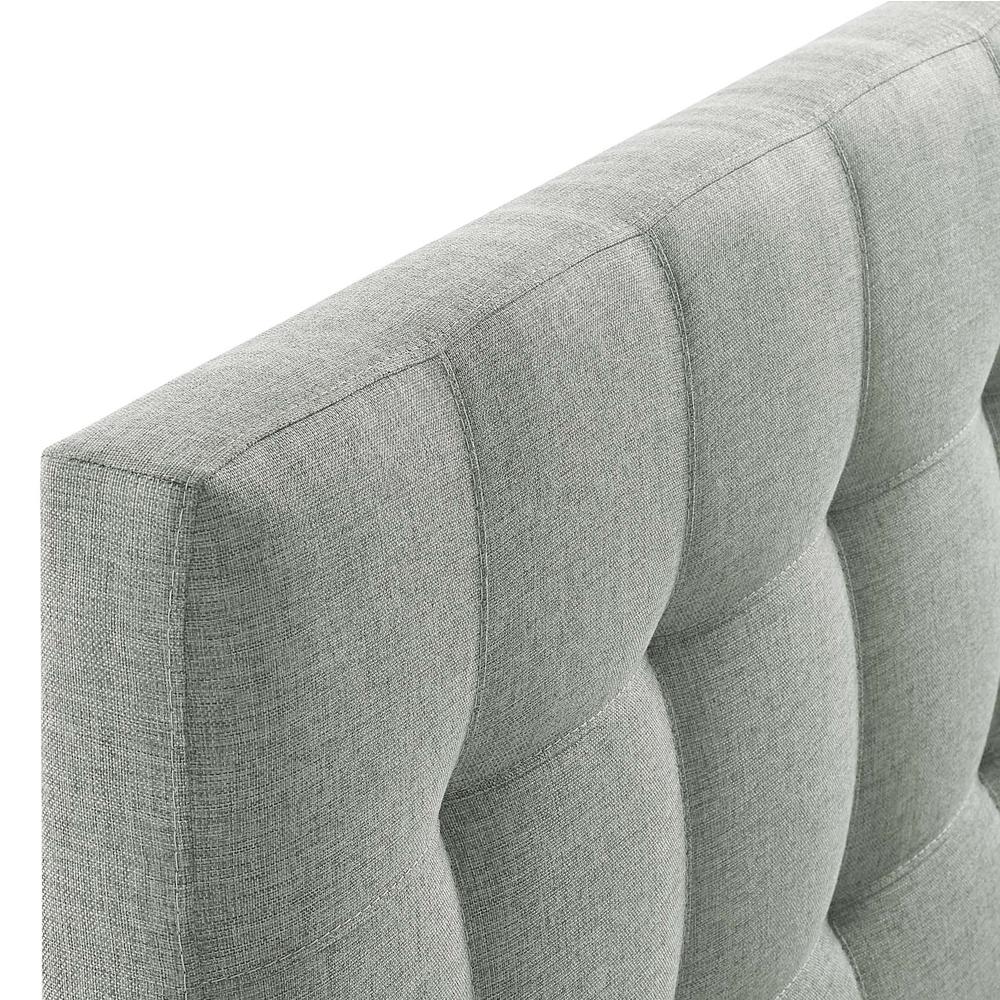 Modway Lily Tufted Linen Fabric Upholstered King Headboard in Gray