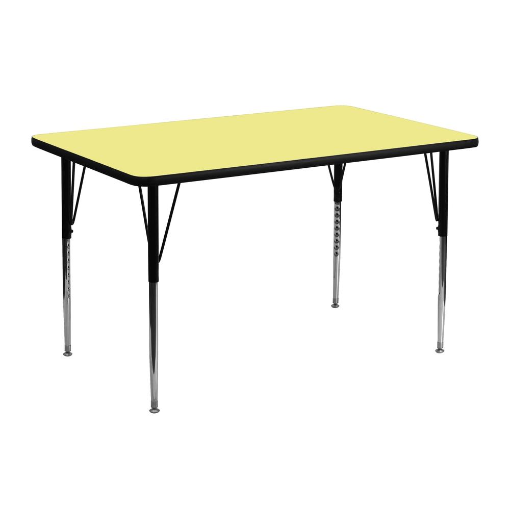 F&F Furniture Group 48" Yellow and Black Contemporary Thermal Activity Table