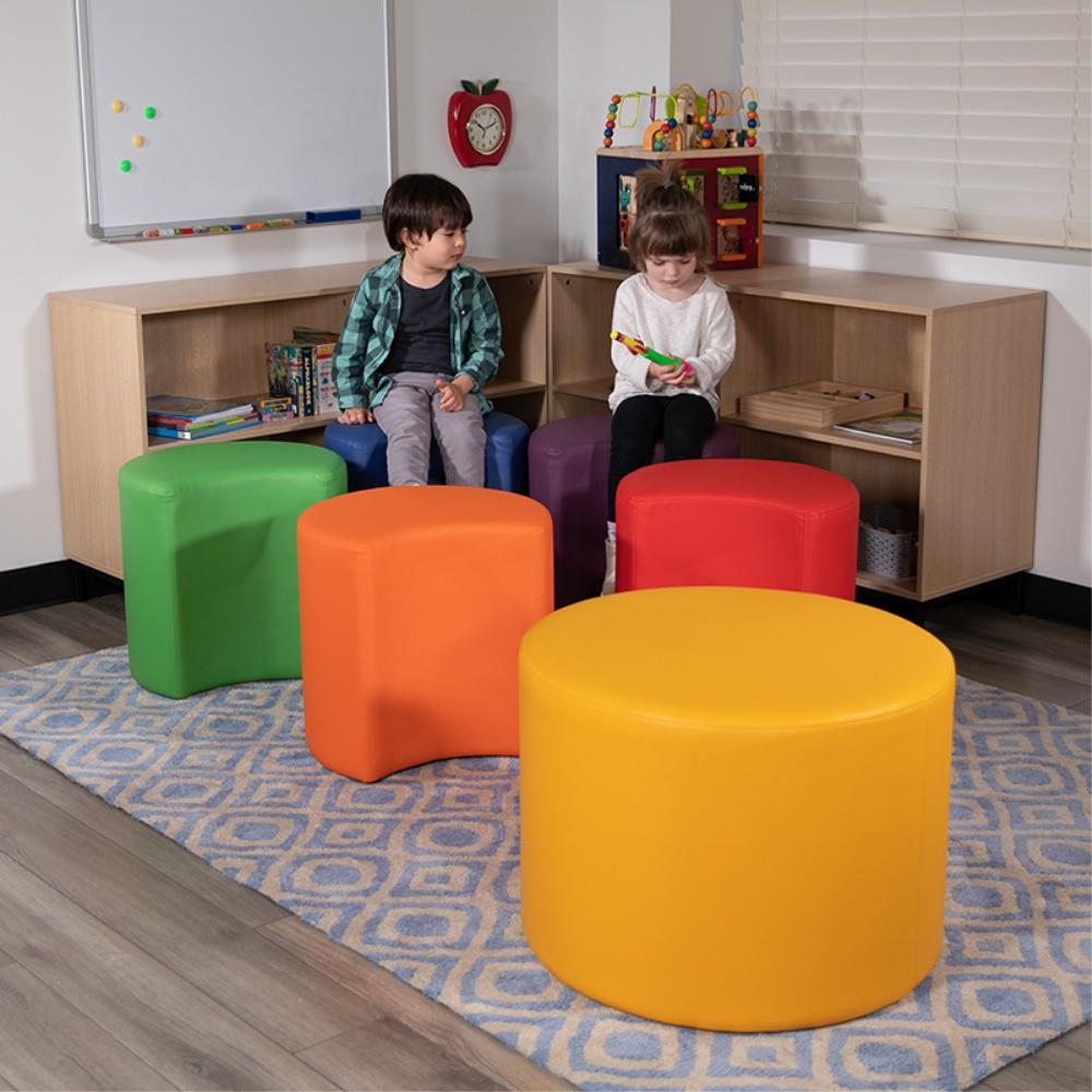 Flash Furniture Soft Seating Collaborative Flower Set for Classrooms and Common Spaces - Assorted Colors (18"H)