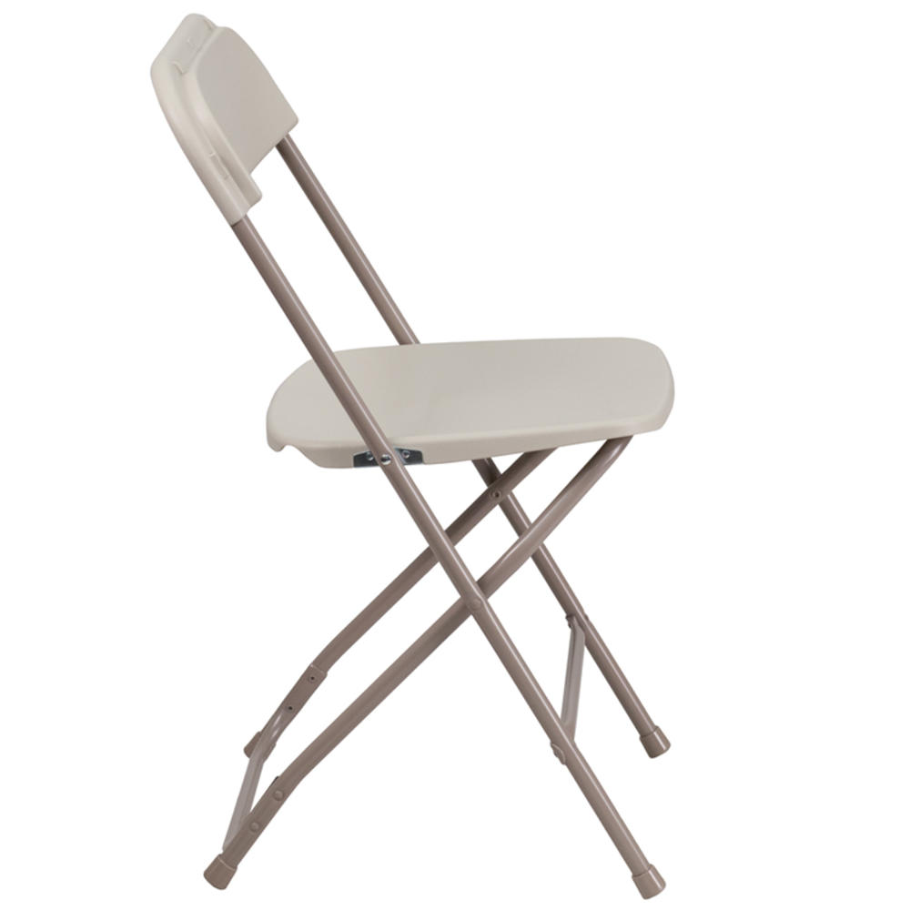 Flash Furniture HERCULES Series 650 lb. Capacity Premium Beige Plastic Folding Chair