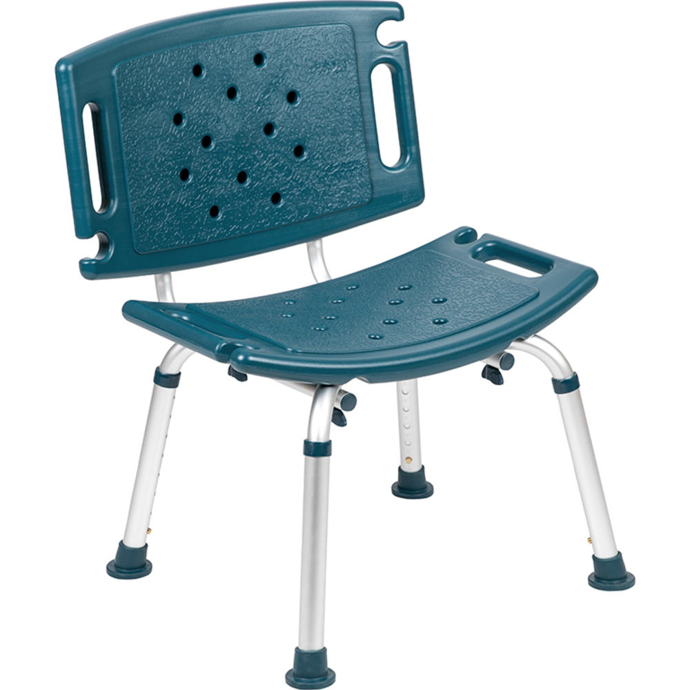 Flash Furniture Bath And Shower Chair With Navy Finish DC-HY3501L-NV-GG