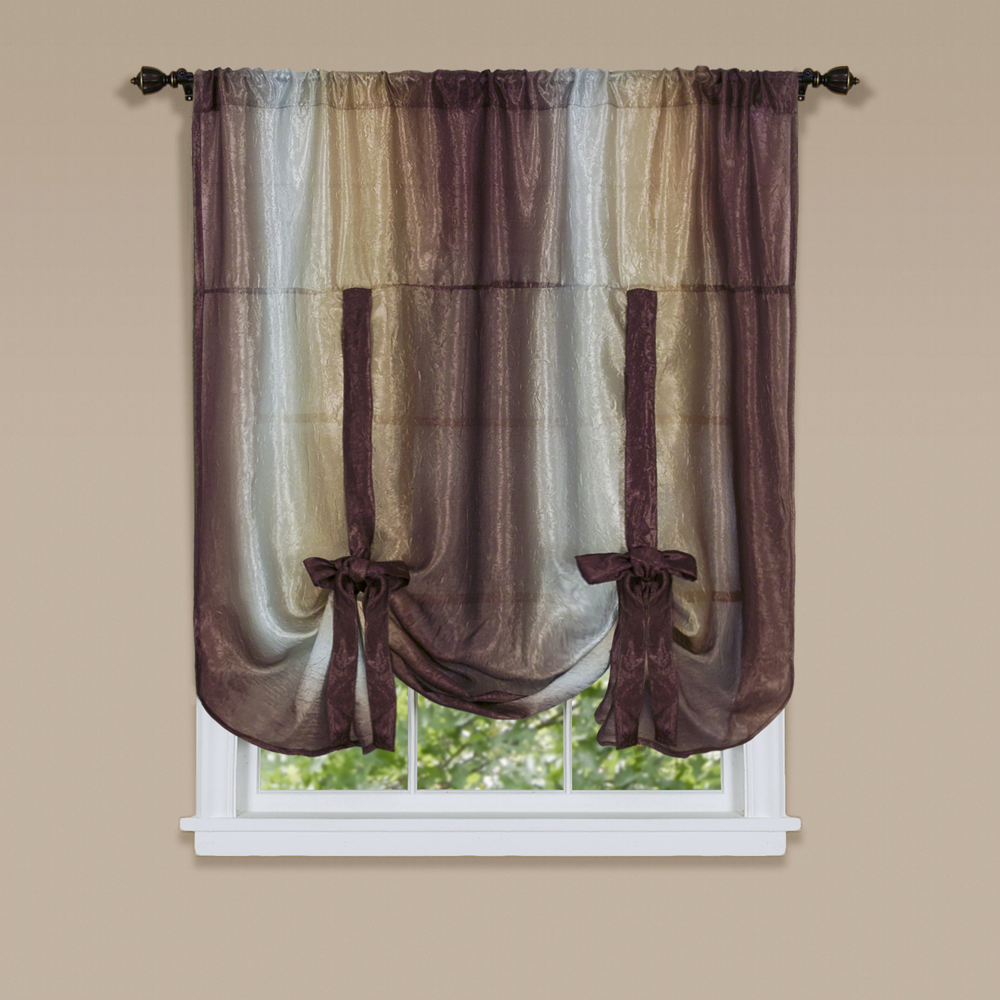 Achim Home Furnishing: Ombre Chocolate Striped Modern Window Curtain Panel