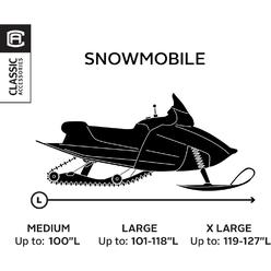 Classic Accessories-71547 SledGear Snowmobile Storage Cover, X-Large,Black