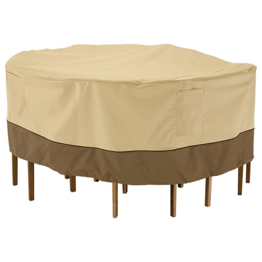 Classic Accessories 78922 Veranda Round Patio Table and Chair Set Cover, Medium