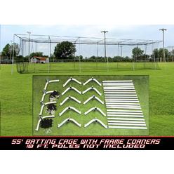 Cimarron Sports Cimarron 55x12x12 #24 Batting Cage & Frame Corners
