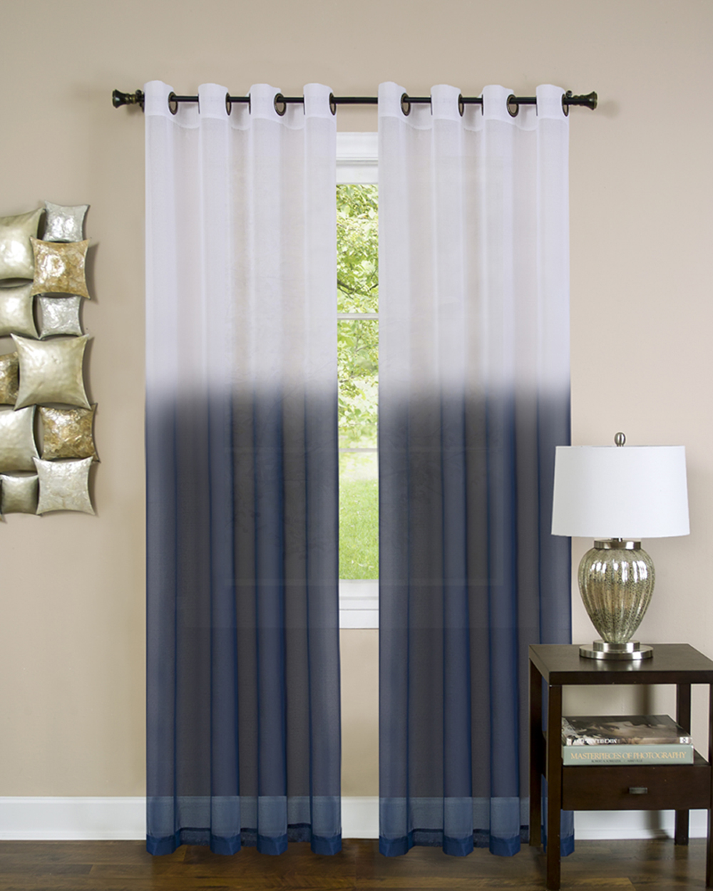 Achim Home Furnishing: Essence Blue Fade Modern Window Curtain Panel